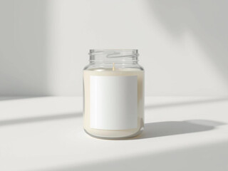 Candle Jar Mockup with Blank Label