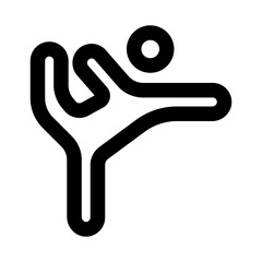 Obraz premium Standing Yoga Posture elegant icon collection for wellness, fitness, and mindfulness design
