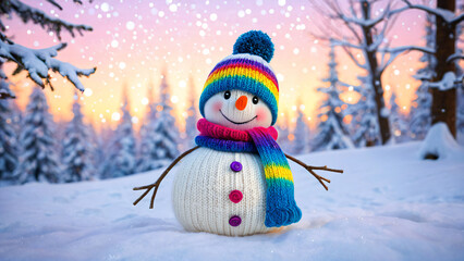 Fototapeta premium The crafted spirit of winter greeting the soft glow of a cold morning