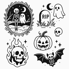 vector halloween skull