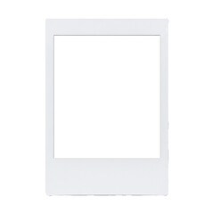 Fototapeta premium Vertical blank instant photo frame with torn corner
