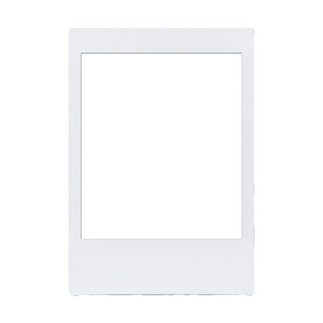 Vertical blank instant photo frame with torn corner