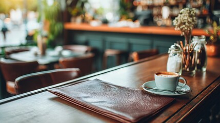 Savor a perfectly crafted latte and peruse the menu at this inviting cafe, creating a moment of cozy indulgence.