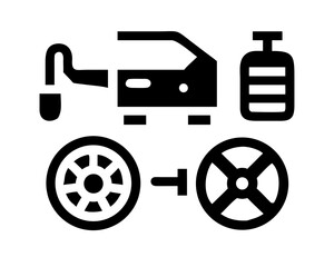 Car repair and maintenance icons for design