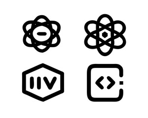 Collection of science and technology icons