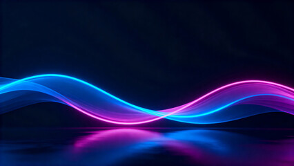 Obraz premium Abstract neon wave design