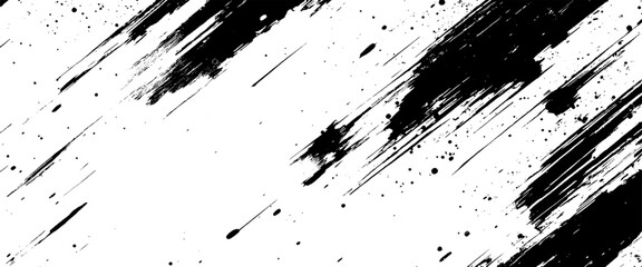 Vector brush grunge texture black scratches distressed background.