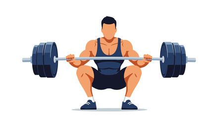 Athlete lifting barbell during workout representing fitness and strength