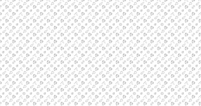 Seamless golf pattern background vector, golf balls, tees, flags, clubs and golf course