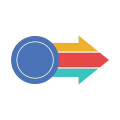 Flat infographic vector with layered arrows symbolizing direction, process, or growth. Perfect for strategy planning and business presentations.