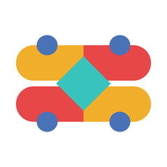 Smooth infographic layout with rounded shapes and connecting lines, symbolizing continuous workflow and teamwork.