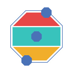 Modern hexagonal infographic design with layered sections for data segmentation and creative business layouts.