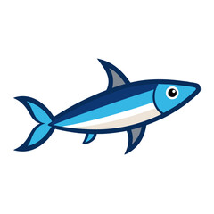 Fototapeta premium Anchovy Vector Illustration | Generative AI Linocut Silhouette Fish Design for Microstock