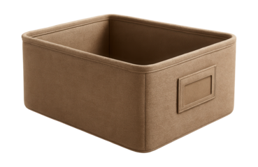 Spacious fabric box with a label pocket, ideal for organizing board games in any room.