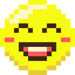 Happy Pixel Emoticon