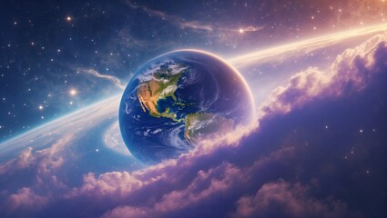Earth Rising Through the Cosmos &ndash; The Blue Jewel of Creation