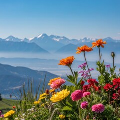 flowers in the mountains
