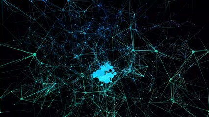 Cyberspace network. A futuristic data stream for technology videos. An innovative network. - Powered by Adobe