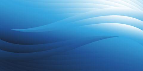 A smooth blue gradient background with elegant wave-like ripples and patterns in light blue and white at the top. Creates a sense of calm, flow and minimalistic elegance. Ideal for design projects.