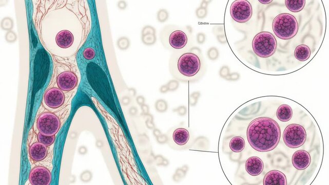 selective focus chondrocytes and cartilage tissue structure