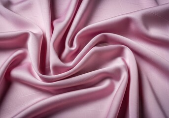 Obraz premium Closeup of soft pink silk fabric with elegant folds and gentle texture, showcasing its luxurious drape and subtle sheen in a studio setting
