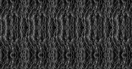 Abstract white lines on black background for wallpaper and digital art design trend