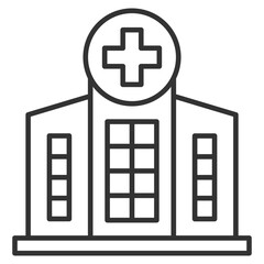 Obraz premium Hospital Outline Icon