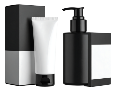 White semi truck with a large box trailer parked on a transparent background isolated on transparent background