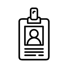 Obraz premium Vertical identification card with photo and information