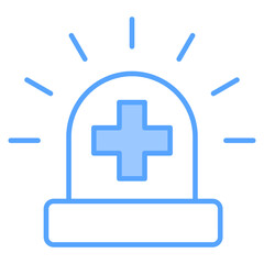 Fototapeta premium Emergency Line Blue Icon