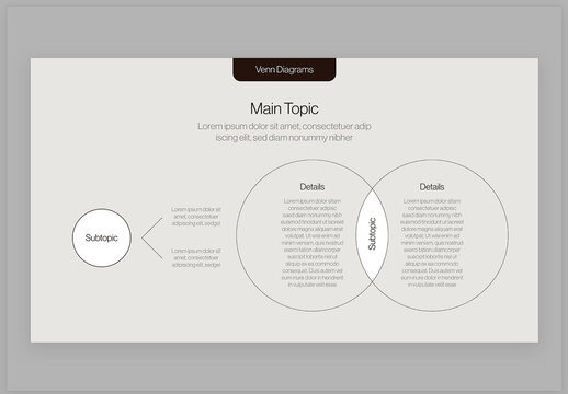 Minimalist Venn Diagram Infographic Template
