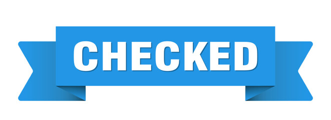 checked ribbon isolated on transparent background. checked ribbon