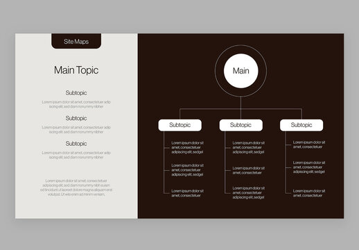 Minimalist Site Map Infographic Template