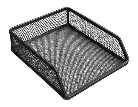 Metal mesh letter tray for organizing incoming and outgoing mail in your entryway.