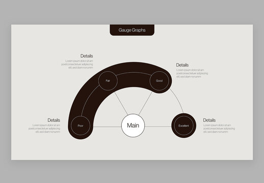 Minimalist Guage Chart Infographic Template