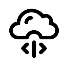 Cloud API Icon Set – Vector, Outline, Technology, Network, Data, Server, Integration, Cloud
