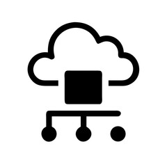 Cloud Platform Icon Set &ndash; Vector, Outline, Technology, Network, Data, Server, Computing, Cloud