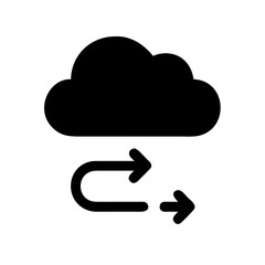 Cloud Queue Icon Set – Vector, Outline, Data, Network, Technology, Server, Cloud, Workflow