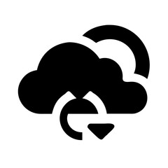 Cloud Sync Icon Set – Vector, Outline, Data, Backup, Network, Storage, File, Technology