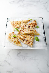 Traditional homemade naan bread