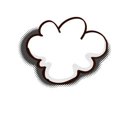 cloud icon on a white background. Cloud comic symbol