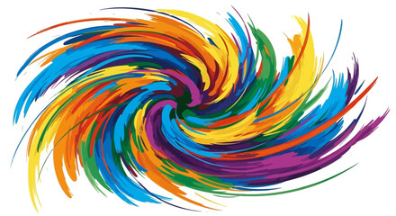 Abstract Swirl of Vibrant Colors A Dynamic Vector Illustration for Graphic Design