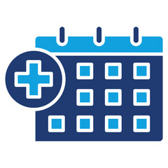 Obraz premium Medical Schedule Flat Blue Icon