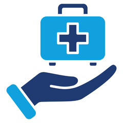 Obraz premium Treatment Flat Blue Icon