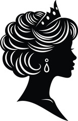 Silhouette of a woman with a crown