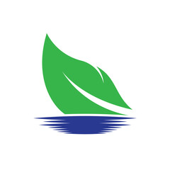 fresh leaf logo design for natural life