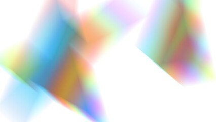 A vibrant display of rainbow colors using geometric shapes against a black backdrop.