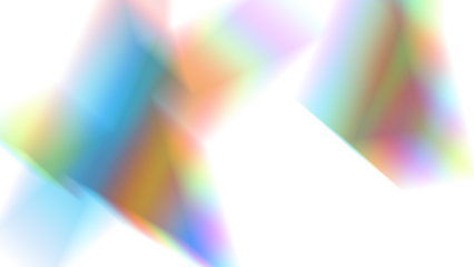 A vibrant display of rainbow colors using geometric shapes against a black backdrop.