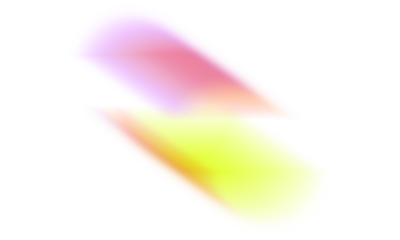 Abstract vibrant rainbow gradient effect with intersecting multicolored, luminous shapes