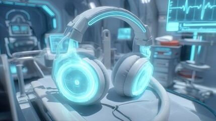 Futuristic wearable technology showing real-time biometric information